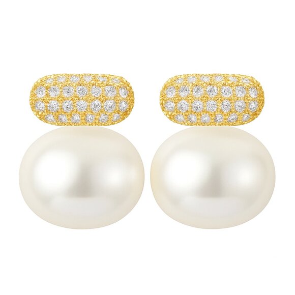 “Montecito” Cultured Pearl Earrings - Picture 3 of 3